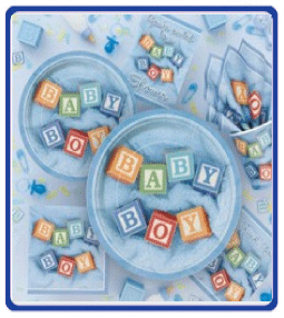 Baby Boy Block Thank You Cards (12)