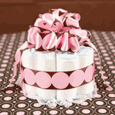 Modern Diaper Baby Cake Centerpiece (1)