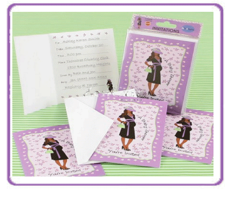 African American Mom 2 Be - Invitations (8)