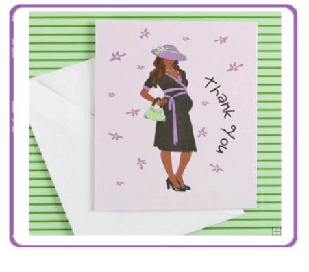 African American Mom 2 Be - Thank You Notes (8)