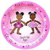 African American Ballerina Penny & Pepper Dessert Plates-8 ct