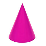 Hot Pink Cone Hats-8ct