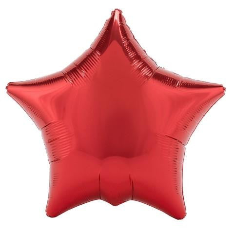 Balloon Mylar Star Red-1ct