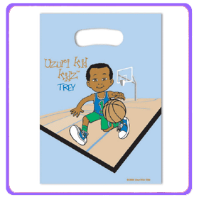 African American Basketball Player Goody Bags-8ct